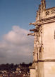 waterspout gargoyles of the chateau overlook the town