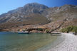 Kalymnos - looking along the beach at Paleonisos, well off the beaten track and so very quiet