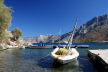 Kalymnos - at times in Greece you come across the bizarre - like this hippy boat at the secluded beach and mini-harbour at Paleonisis