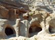 Nisyros - sea-caves in the soft rock on the way to Lies