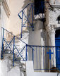 Nisyros - three of the main elements in the traditional Greek village - blue, white and the church