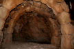 Nisyros - typical arch construction of old house, in most cases built into agricultural terraces with the 'roof' being part of the field to maximise agricultural productivity and in many cases, as here, built partly onto the front of a cave or into the rock of the mountainside. 