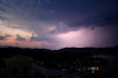 Symi - across the harbour from Horio lightening flashes over Turkey 