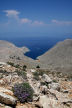 Symi - looking down from the top of the mountain behind Gria to the beach at Agios Nikolaos