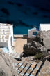 Symi - steps drop down steeply to the tiny church/monastery of Agios Vasilios