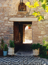 Tilos - the entrance to Pandeleimon monastery