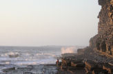 incoming tide at sunset