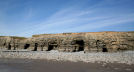 an indication of the many sea-caves along this stretch of the coast