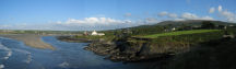 Newport Pembs: looking across Newport Sands to Parrog from Carreg German