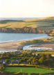 Newport Pembs: looking across the village and the estuary from the lower slopes of Carn Ingli